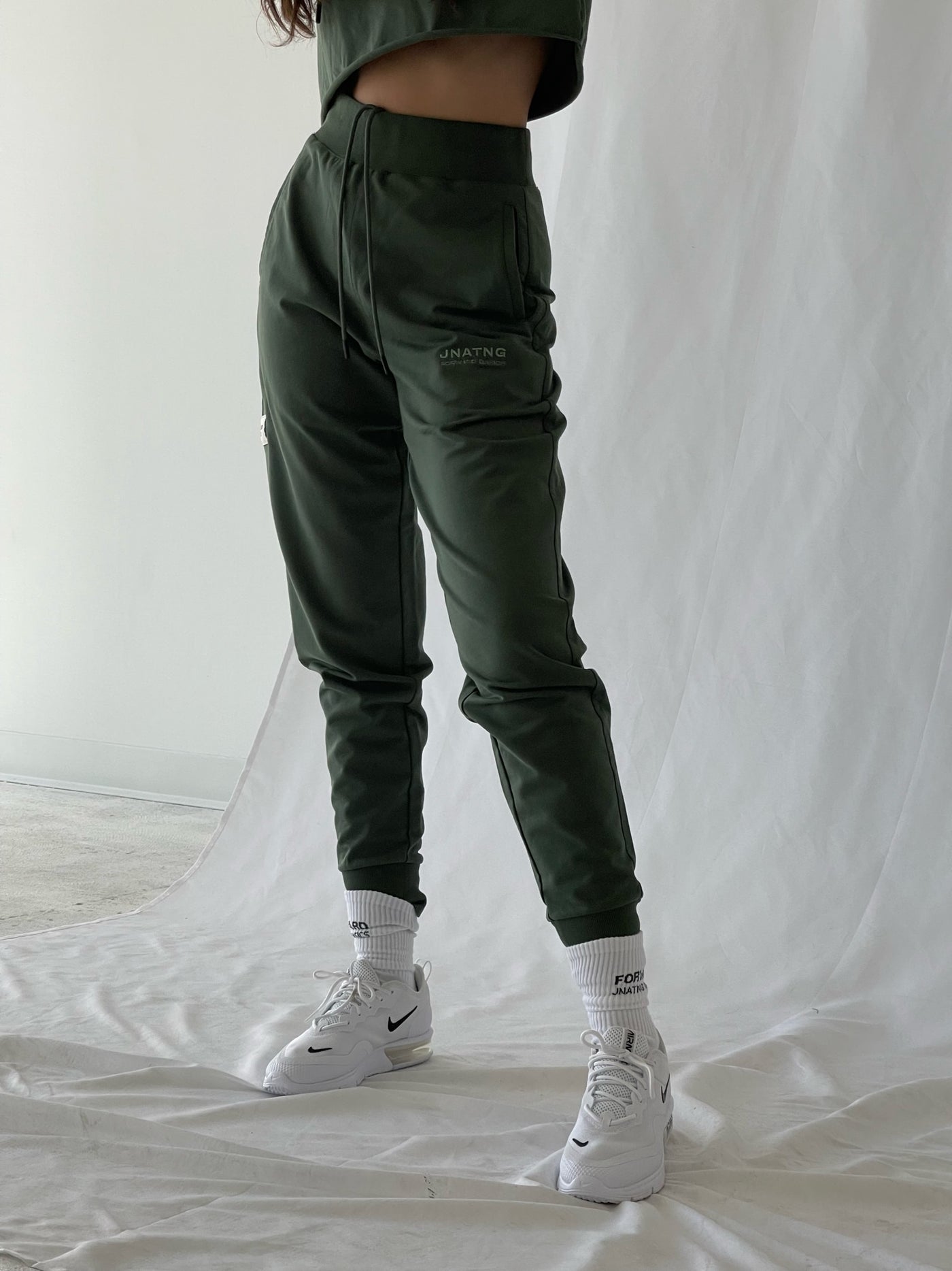 The Cropped Hoodie + Jogger Set - Sage