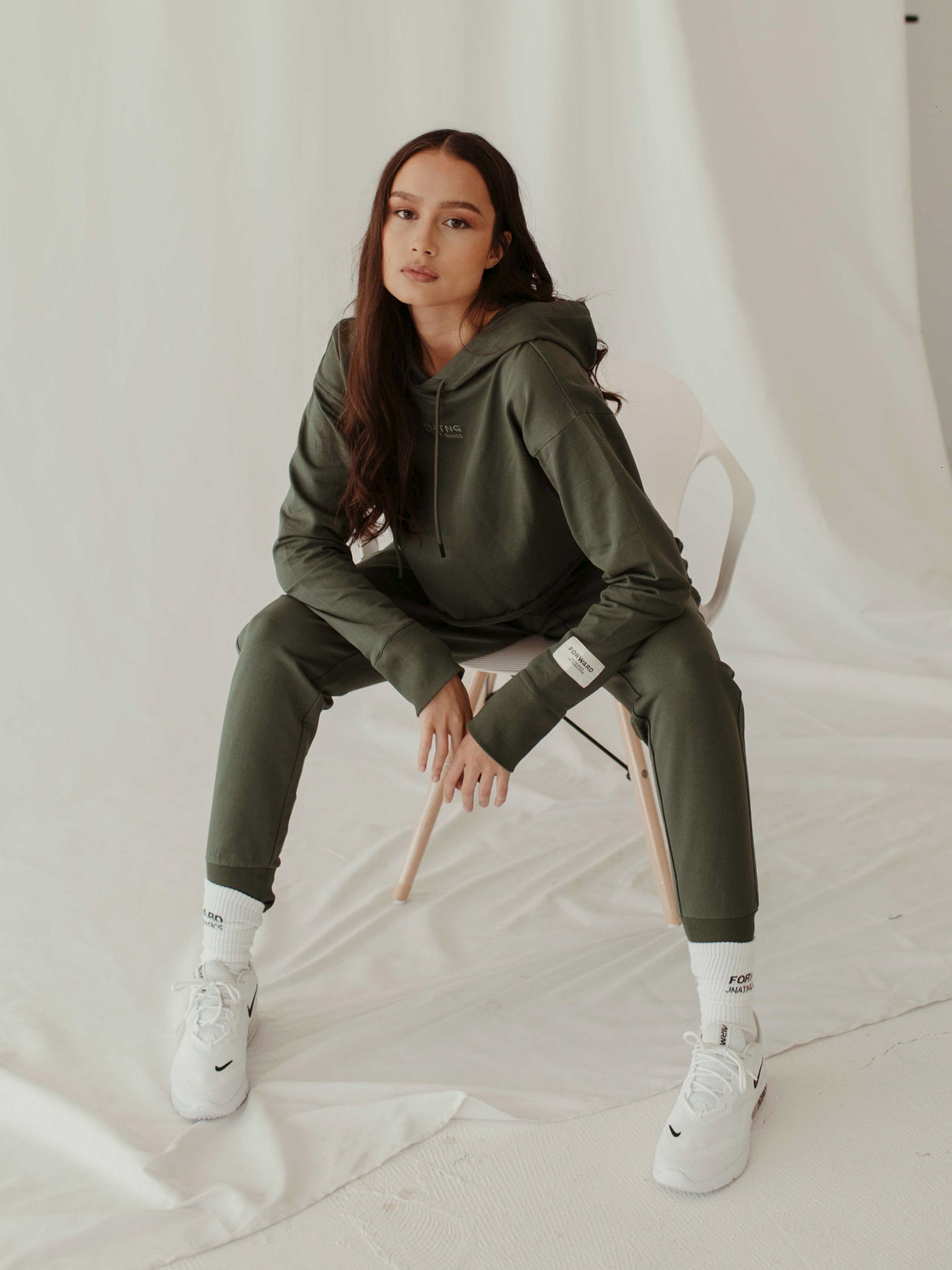 The Cropped Hoodie + Jogger Set - Sage