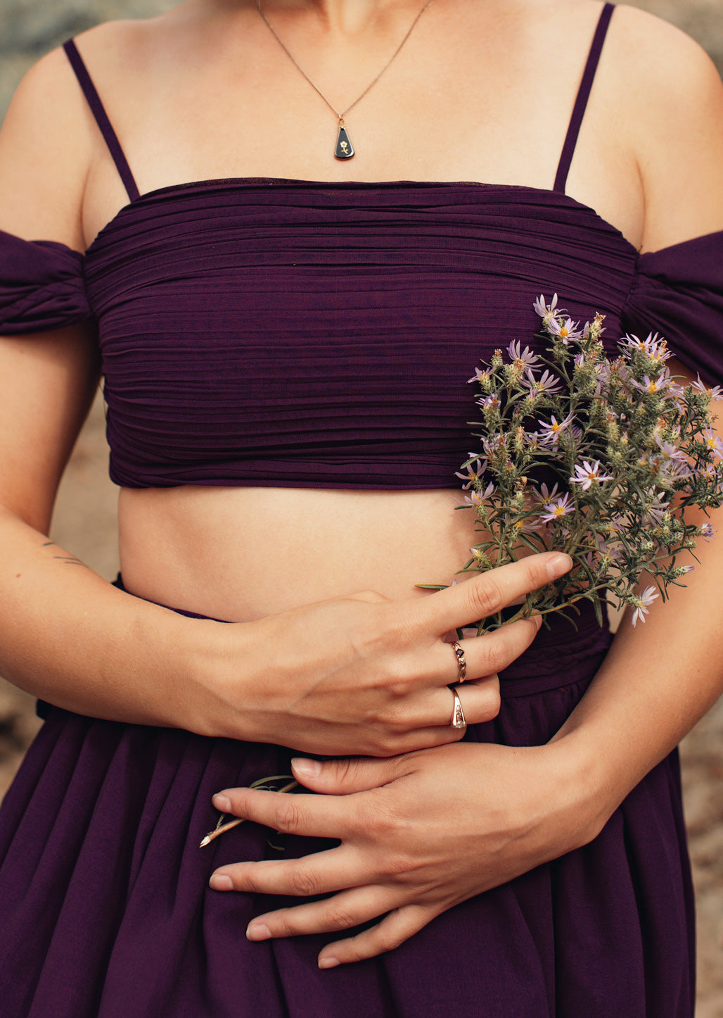 JENA TANG Ayla Pleated Chiffon Two Piece Formal Set Off